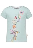 SALT AND PEPPER BY KIDS PARK Mädchen Colibri Glitterprint und Pailletten T-Shirt, Peppermint, 104/110 cm