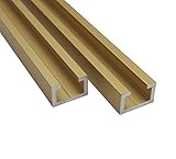 Aluminium CProfil M8 Alu C Profil Gold Edition 0,5m 1m 1,5m 2m T Nut Schiene (1m Länge)