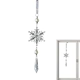 Weihnachtsbaumschmuck, Schneeflocken, transparent, zum Aufhängen, Weihnachtsbaumschmuck, Acryl-Schneeflocken-Eiszapfen-Anhänger für den Weihnachtsbaum