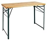 Stagecaptain BBT-119 NT Hirschgarten Bierzelttisch 119 cm - Robuster, kurzer Biertisch (119 cm lang) - Lackierte Oberfläche - Zusammenklappbar - Einfach zu verstauen und transportieren - Natur