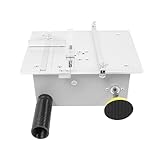ieLsngai Mini TischsägeTischkreissäge 240W, Motorsteuerung Tischkreissäge 5000RPM, Einstellbare Multifunktionale Präzisions Table Saw mit 4 Sägeblätter 0.1-20mm