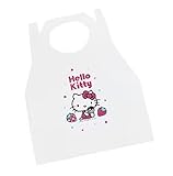 Bandal & Neoul HelloKitty Einweg-Schürze aus Vinyl, 5 Stück für Kinder, Weiss/opulenter Garten, Standard