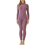 Thermounterwäsche Damen Set, Lange Funktionsunterwäsche Outdoor Thermoanzug Thermal Skiunterwäsche Underwear Activewear Warme Sportunterwäsche Mit Kompression Thermokleidung Winter Thermounterhose