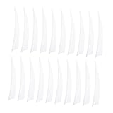 HEMOTON 3 Sätze Pfeilschwanz-zubehör Halten Pfeildekor Bogenschießen Pfeilschwanz Professioneller Pfeilschwanz Zubehör Truthahnfeder Weiß 20 Stück * 3