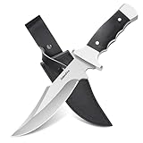sukudon Camping Messer,Outdoor Messer Survival Bushcraft Messer，Jagdmesser Survival Knife Outdoor-Messer für Camping Feststehende Klinge Jagdmesser mit Scheide，Geeignet für Outdoor, Abenteuer
