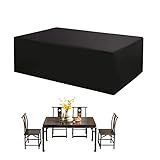XCJC Abdeckung für Gartenmöbel für den Außenbereich, 91,4 x 91,4 x 88,9 cm (L x B x H), robuste rechteckige Tischdecke aus 420D-Oxford-Gewebe, mehrere Größen, wasserdicht, winddicht, Abdeckung für
