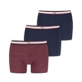 8719965009202 Men's Injected Slub Boxer Briefs, Red/Navy, XL (3er Pack)