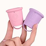 Beppy Cups COTTON CANDY (Rosa/Lila) 2 Menstruationstassen ohne Stiel, mit Auslaufschutz - hypoallergen & latexfrei - für mehr Freiheiten während der Periode (Liebe, Sauna, Sport, Schwimmen)