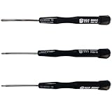 Uacen Set aus 3 Kreuzschlitz Schraubendrehern PH0 PH00 PH000 Präzisionsschraubendreher, Modellbau, Feinmechanik, mit Drehkappe