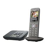 Gigaset CL660A Schnurloses Dect-Telefon mit Anrufbeantworter und großem TFT-Farbdisplay, Metall Anthrazit, Box 200 [Deutsche Version]