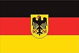 flaggenmeer® Flagge Deutschland Bundesdienstflagge 110 g/m² ca. 30 x 45 cm