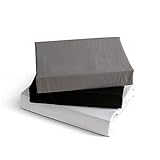 KONO Bedding Spannbettlaken - Gebürstete Mikrofaser Spannbetttuch - 30 cm Tiefe Tasche (Grau, 120x200cm), BS-3 120 GY