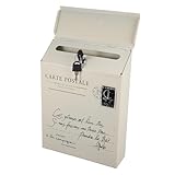 FUTUREORYY Retro Wandbriefkasten aus Robustem Eisen mit Schloss Vintage Briefkasten im Briefdesign Abschließbar und Platzsparend für Außenwandmontage und Sicheren Schutz von Post und Zeitung