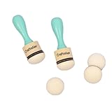 Craftelier - Tintenapplikator Set für Scrapbooking und andere Bastelarbeiten | Enthält 2 Applikatoren mit Klettverschluss + 5 austauschbare runde Pads mit 30 mm Durchmesser | Farbe Türkis