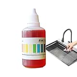 pH-Testlösung, pH-Test-Reagenz für Pools mit 50 ml – Reaktor zur Analyse der Wasserqualität für Aquarien zu Hause und in der Schule, zur Erkennung von Pools