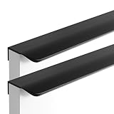 Unsichtbare Schrankgriffe aus Aluminiumlegierung, für Küchenschränke, Schlafzimmer, Kleiderschrank, 2 Stück (80 mm)