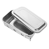 HEALSOPTHY Edelstahl Desinfektionsplatte mit Deckel und Belüftungslöchern Dickes Chirurgisches Tablett für Sichere Sterilisation und Hygienische Aufbewahrung in Kliniken und Krankenhäusern