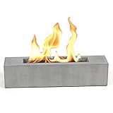 BRIAN & DANY Tischkamin Bio Ethanol Kamin Tischfeuer mit Löschhilfe für Outdoor Indoor, 38x 8.5X 8.5 cm