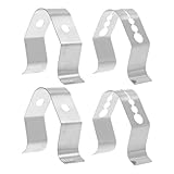 Lurrose 4 Stück Thermometer Clips aus Edelstahl 304 Temperaturfühlerhalter für Grill und Küche Hitzebeständig mit Einhand Bedienung Geeignet für Fleisch und Flüssigkeitstemperaturmessung