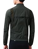INBIKE Windjacke Fahrradjacke Herren Dünn Fahrrad Leicht Sommer Atmungsaktive Winddicht Reflektierend Laufjacke Sport Rennrad City Freizeit MTB Grün XXL