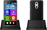 artfone 4G Senioren Smartphone丨Seniorenhandy丨5 Zoll Display丨Senioren Smartphone ohne Vertrag丨SOS-Taste & großer Schrift丨WhatsApp & WLAN丨13MP Kamera丨Android 12丨2550mAh Akku & Ladestation丨GPS - Schwarz