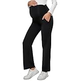 KBOPLEMQ Umstandshose Damen Umstandshose Business Casual Hosen mit weitem Bein Freizeit Work Arbeithose mit Hohe Taille Stretchy Schwangerschaftshose Bequem Elegant Schwangerschaft Hosen