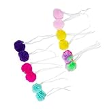 TENDYCOCO 12 Stück Skate Pelzball Rollschuh Dekoration Kinder Rollschuhläufer Flauschige Mini Pompons Zum Basteln Rollschuh Pompons Eis Pompons Kunstfell Pompom Bälle Kunstfell