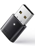 UGREEN Bluetooth Adapter für PC, Bluetooth Stick für Windows 11/10/8.1/7, USB Bluetooth Dongle für Desktop PC, Laptop, Maus, Tastatur, Kopfhörer, Controller (Schwarz)