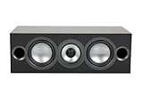 ELAC Uni-Fi 2.0 Center-Lautsprecher UC52, Center Speaker für Musikwiedergabe über Stereo-Anlage, 5.1 Surround-Soundsystem, exzellenter und klarer Klang, 3-Wege Lautsprecher, Schwarz