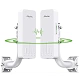 Adalov CPE660 WLAN Bridge 5.8GHz 3KM – Outdoor WiFi Bridge Set mit Halterung, PoE, 2 RJ45, 14dBi Antenne, für Kamera, Starlink, Garage, Scheune, Hof, Netzwerkverlängerung PtP/PtMP