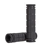 Fahrradgriffe Schwarz - 1 Paar rutschfest Fahrrad Griffe Lenkergriffe,Weich Gummi Fahrradgriff,Fahrradlenker Griffe für Fahrrad/MTB/BMX/Rekkingrad/Cityrad Rennrad,120 * 22.2MM
