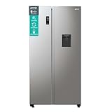 Gorenje NRR 9185 EAXLWD Side by Side Kühl-Gefrierkombination, Made in Europe, EEK E, NoFrostPlus, Inverter-Kompressor, Crisp Zone, ConvertActive Zone, FastFreeze, 178,6 cm, Edelstahl