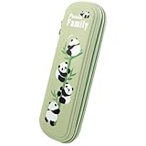 Uposao Federmäppchen Große Kapazität Mäppchen Cartoon Pandas wasserdichte Federbox mit Fächern Stifttasche Multifunktionale Federmäppchen für Schüler Kinder Lehrer Bleistift Organizer