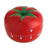 TFA Dostmann Tomaten Timer, 38.1005, Eieruhr, Kurzzeitwecker, zum Lernen/Spielen/Kochen, rot, (L) 64 x (B) 64 x (H) 49 mm