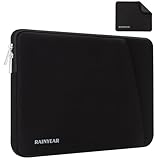 RAINYEAR 13 Zoll Laptop Sleeve Tragbare Schutzhülle für 13,3 Zoll MacBook Pro Air M3 M2 M1 2024 2023 2022 Kompatibel mit 11,6 Zoll Chormebook Notebook, Schwarz