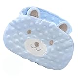 Kirschkernkissen Baby, Afenau 63x16cm Wärmflasche Anti-Kolik Gürtel, Verstellbar Baby Wärmegürtel aus Kirschkernen für Mikrowelle, Gegen Koliken und Bauchschmerzen (Blau)