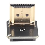 Hoite HDMI Typ A-Stecker, 20-poliges flexibles Flachbandkabel, 90 Grad nach oben abgewinkelter Stecker für FPV HDTV-Multikopter-Luftaufnahmen