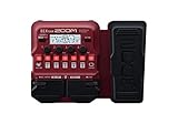 ZOOM B1X FOUR Kompaktes Bass-Multieffektgerät mit Expression-Pedal, Looper, Drum-Machine, 70 Effekten & Stimmgerät für Live & Recording, Bühne & Studio, rot