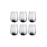 BUTLERS 6er Set Trinkgläser Wassergläser 590 ml - CALICO - Gläser-Set aus Rauchglas transparent spülmaschinenfest | Ideal als Longdrinkgläser Saftgläser Cocktailgläser Whiskygläser