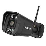 Foscam V8P 4K 8 MP Dual-Band WLAN Überwachungskamera mit integriertem Scheinwerfer und Einer Alarmsirene (schwarz)