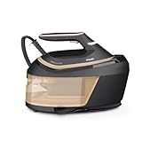Philips PerfectCare 6000 Dampfbügelstation - 2400 Watt, 600 g Dampfstoß, 8 Bar, OptimalTEMP-Technologie, 1,8 l Wassertank, Schwarz/Gold (PSG6064/80)