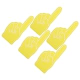 Zerodeko 5 Stück Teiliges Eva Schaumstoff Fingerhandschuh Leichtes Cheerleading Party Zubehör Kreative Handklatscher für Sportveranstaltungen und Erwachsene Gelb