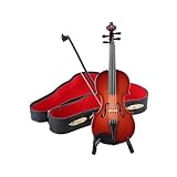 Kleine Geige - Display Dekor für Schlüsselanhänger Zubehör | Mini Violine Spielzeug für Musiker, Musikfans, Kunstliebhaber, Abschlussfeiern | Mini Musikinstrument