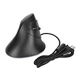 Xiuganpo Einstellbare DPI, Optische Vertikale Maus, RGB-Gaming-Mäuse, USB, Ergonomisch, für /-Benutzer, Schwarzes ABS-Material