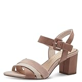 MARCO TOZZI Damen Sandalen mit Absatz Elegant Vegan, Mehrfarbig (Nude Comb), 38 EU