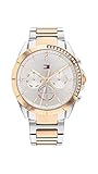 Tommy Hilfiger Multi Zifferblatt Quarz Uhr für Damen mit Zweifarbiges Edelstahlarmband - 1782387