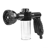Multifunktions-Düsenreiniger, verstellbarer Modus, Bewässerungsspray, Schaumsprüher (schwarz)