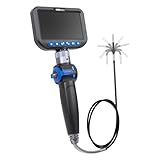 4mm Endoskopkamera KFZ beweglicher Kopf LED Licht 5' Farb Display Inspektionskamera 1m Sonde schwenkbar Bilder Videos MicroSD-Karte speichern