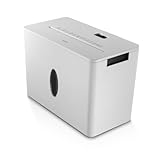 Hama Aktenvernichter P4 T4 E3 (Papierschredder mit Sicherheitsstufe, DSGVO konform, mit Einzug, auch für Plastikkarten, Aktenschredder Kreuzschnitt, inkl. 8l Papierkorb mit Sichtfenster) weiß