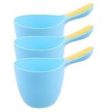 WRITWAA 3-teiliger Baby-Shampoo-Spülbecher: Wiederverwendbare Schöpfkelle aus Kunststoff für die Badewanne – Schöpfkelle zum Haarewaschen für Kleinkinder mit ergonomischem Griff – Sanfter